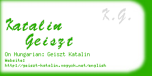 katalin geiszt business card